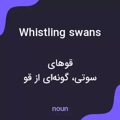 معنی whistling swans به فارسی معنی whistling swans به فارسی