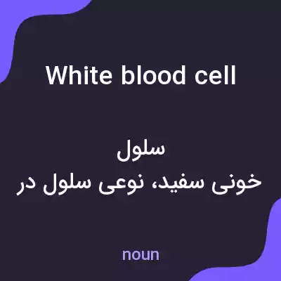 معنی white blood cell به فارسی معنی white blood cell به فارسی