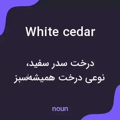معنی white cedar به فارسی معنی white cedar به فارسی