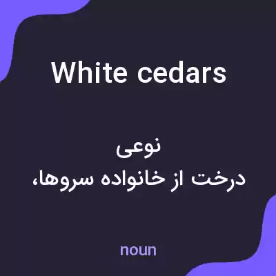 معنی white cedars به فارسی معنی white cedars به فارسی