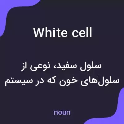معنی white cell به فارسی معنی white cell به فارسی
