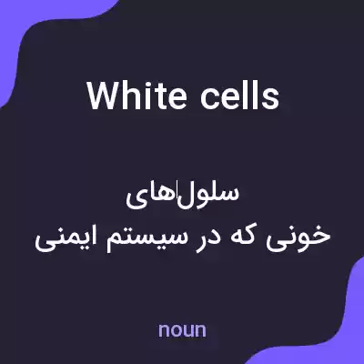 معنی white cells به فارسی معنی white cells به فارسی