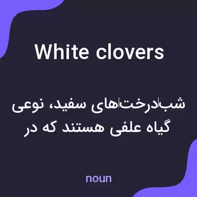 معنی white clovers به فارسی معنی white clovers به فارسی