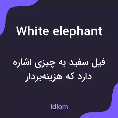 معنی white elephant به فارسی معنی white elephant به فارسی