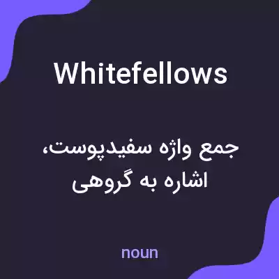 معنی whitefellows به فارسی معنی whitefellows به فارسی