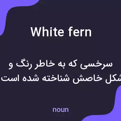 معنی white fern به فارسی معنی white fern به فارسی