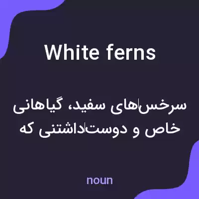 معنی white ferns به فارسی معنی white ferns به فارسی