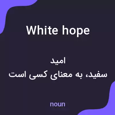 معنی white hope به فارسی معنی white hope به فارسی
