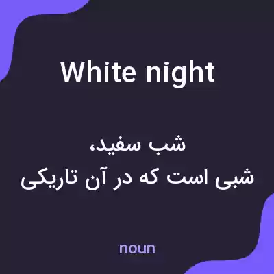 معنی white night به فارسی معنی white night به فارسی