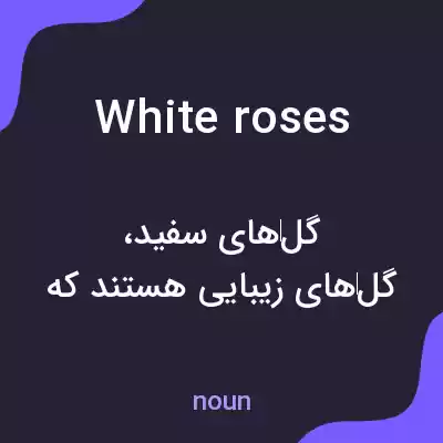 معنی white roses به فارسی معنی white roses به فارسی