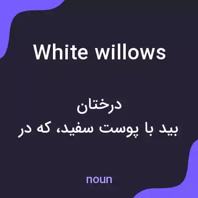 معنی white willows به فارسی معنی white willows به فارسی