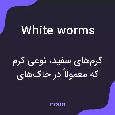 معنی white worms به فارسی معنی white worms به فارسی