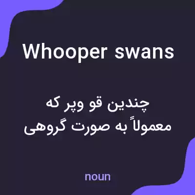 معنی whooper swans به فارسی معنی whooper swans به فارسی
