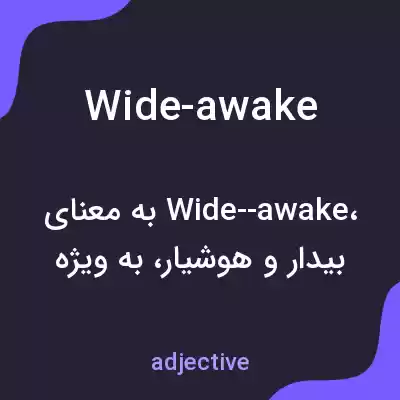 معنی wide-awake به فارسی معنی wide-awake به فارسی