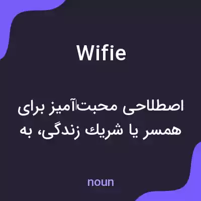 معنی wifie به فارسی معنی wifie به فارسی