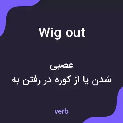 معنی wig out به فارسی معنی wig out به فارسی