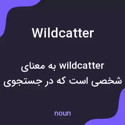 معنی wildcatter به فارسی معنی wildcatter به فارسی