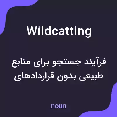 معنی wildcatting به فارسی معنی wildcatting به فارسی