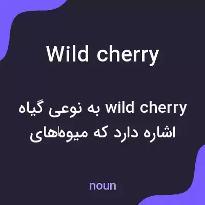 معنی wild cherry به فارسی معنی wild cherry به فارسی
