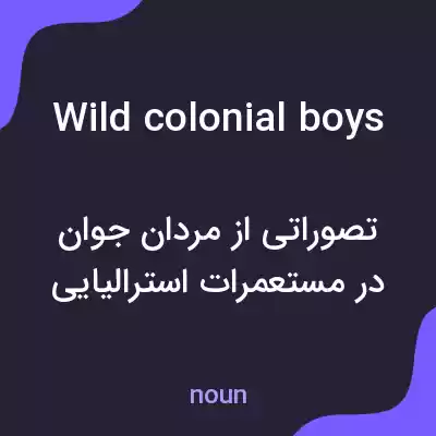 معنی wild colonial boys به فارسی معنی wild colonial boys به فارسی