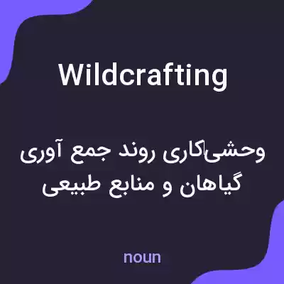 معنی wildcrafting به فارسی معنی wildcrafting به فارسی