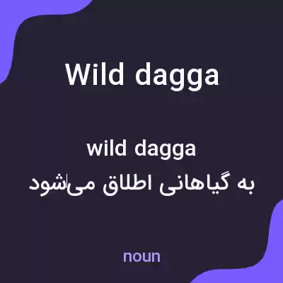 معنی wild dagga به فارسی معنی wild dagga به فارسی
