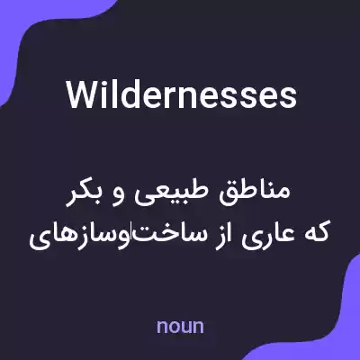 معنی wildernesses به فارسی معنی wildernesses به فارسی