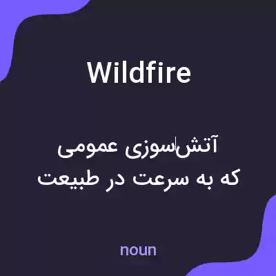 معنی wildfire به فارسی معنی wildfire به فارسی