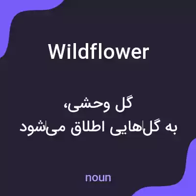 معنی wild flower به فارسی معنی wild flower به فارسی