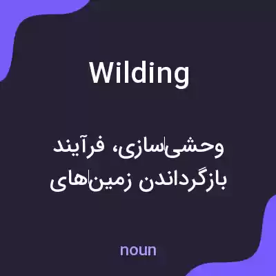 معنی wilding به فارسی معنی wilding به فارسی