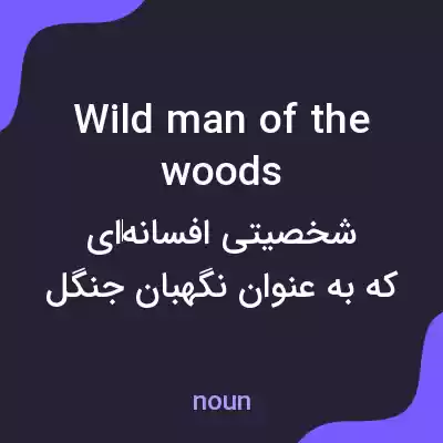 معنی wild man of the woods به فارسی معنی wild man of the woods به فارسی