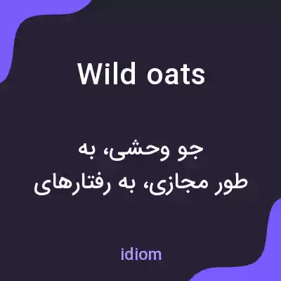 معنی wild oats به فارسی معنی wild oats به فارسی