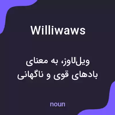 معنی williwaws به فارسی معنی williwaws به فارسی