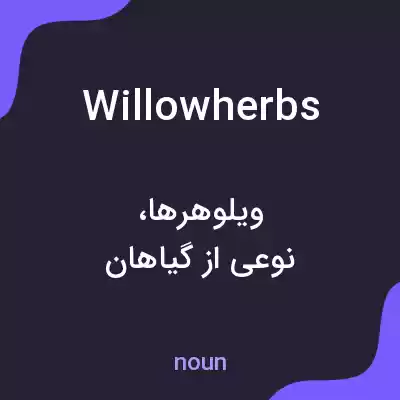 معنی willowherbs به فارسی معنی willowherbs به فارسی