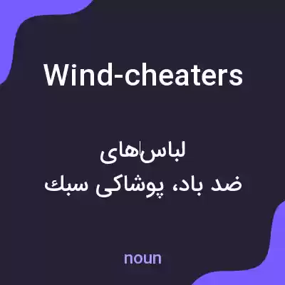 معنی wind-cheaters به فارسی معنی wind-cheaters به فارسی