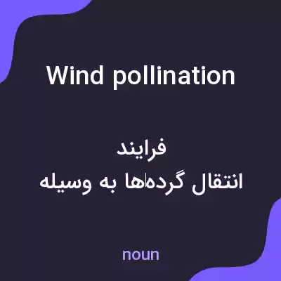 معنی wind pollination به فارسی معنی wind pollination به فارسی