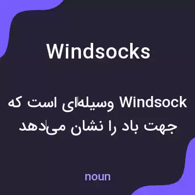 معنی windsocks به فارسی معنی windsocks به فارسی