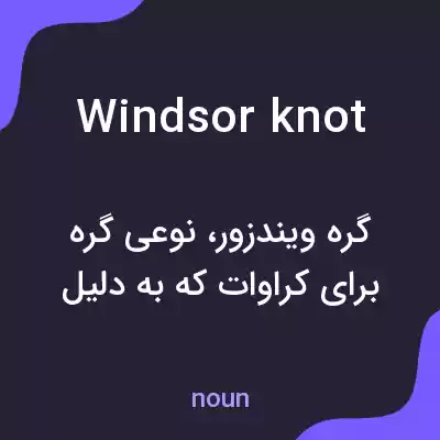 معنی windsor knot به فارسی