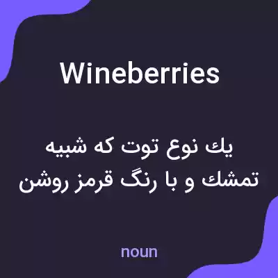 معنی wineberries به فارسی معنی wineberries به فارسی
