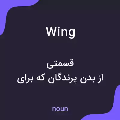 معنی wing به فارسی معنی wing به فارسی