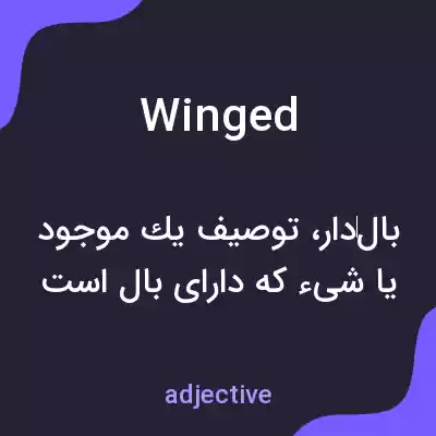 معنی winged به فارسی معنی winged به فارسی