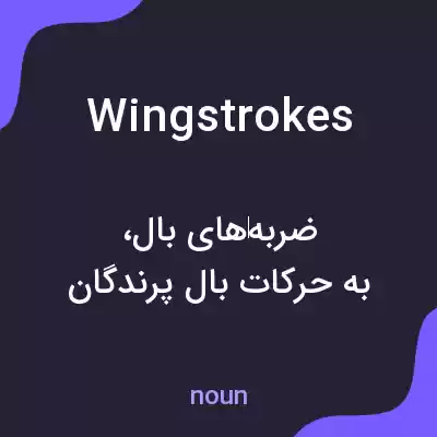 معنی wingstrokes به فارسی معنی wingstrokes به فارسی