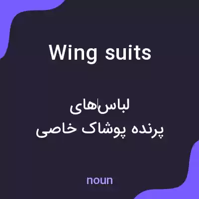 معنی wing suits به فارسی معنی wing suits به فارسی