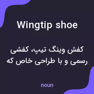 معنی wingtip shoe به فارسی معنی wingtip shoe به فارسی