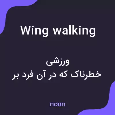 معنی wing walking به فارسی معنی wing walking به فارسی