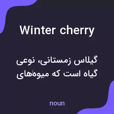 معنی winter cherry به فارسی