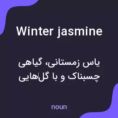 معنی winter jasmine به فارسی معنی winter jasmine به فارسی