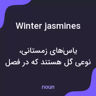 معنی winter jasmines به فارسی معنی winter jasmines به فارسی