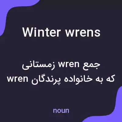 معنی winter wrens به فارسی معنی winter wrens به فارسی