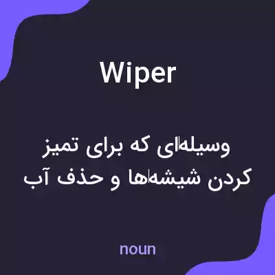 معنی wiper به فارسی معنی wiper به فارسی